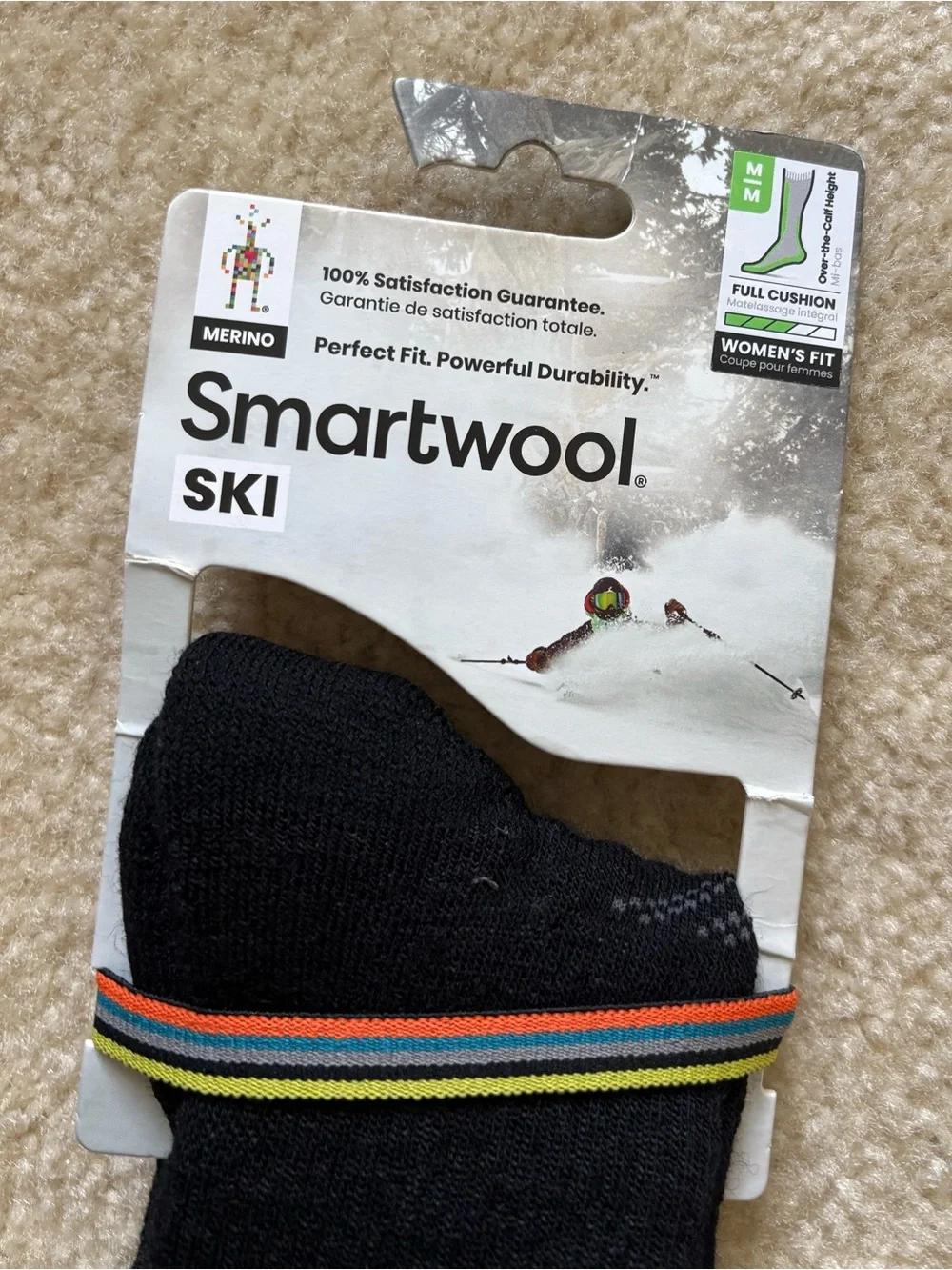 NWT Smartwool Women's Ski Full Cushion Over The Calf Socks. Size Medium.